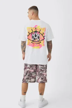 Oversized Trippy Print T-shirt | UK^boohooMAN Discount