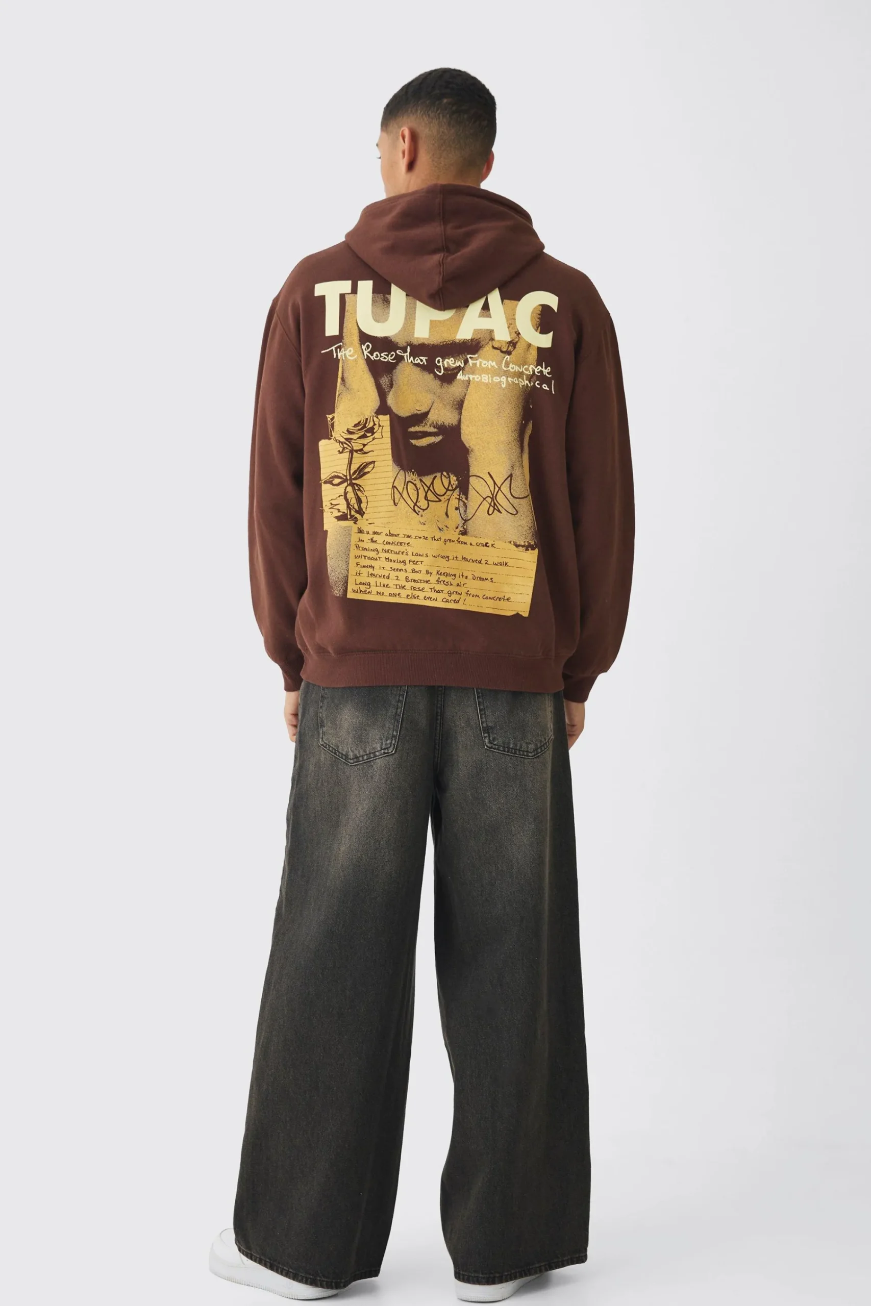 boohooMAN Oversized Tupac Wash License Print Hoodie | UK| Hoodies & Sweatshirts