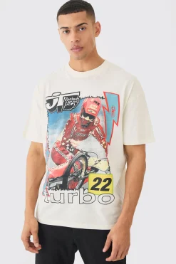 Oversized Turbo Racing License T-shirt | UK^boohooMAN Clearance