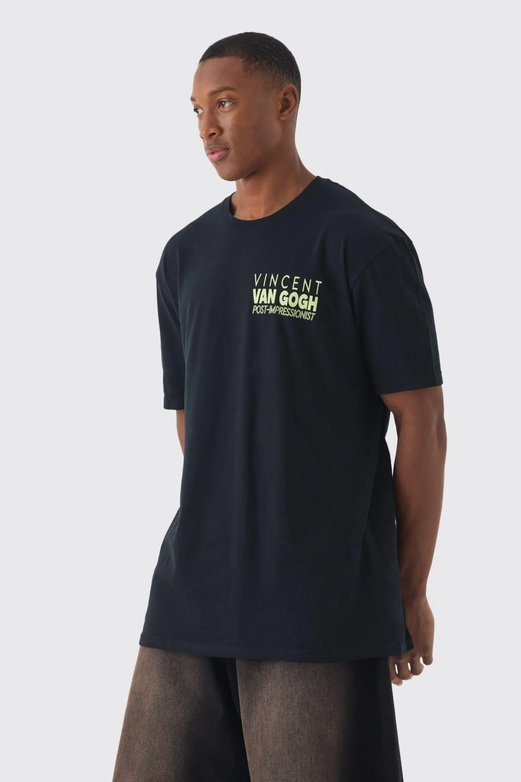 Oversized Van Gogh Scenic Art License T-shirt | UK^boohooMAN Online