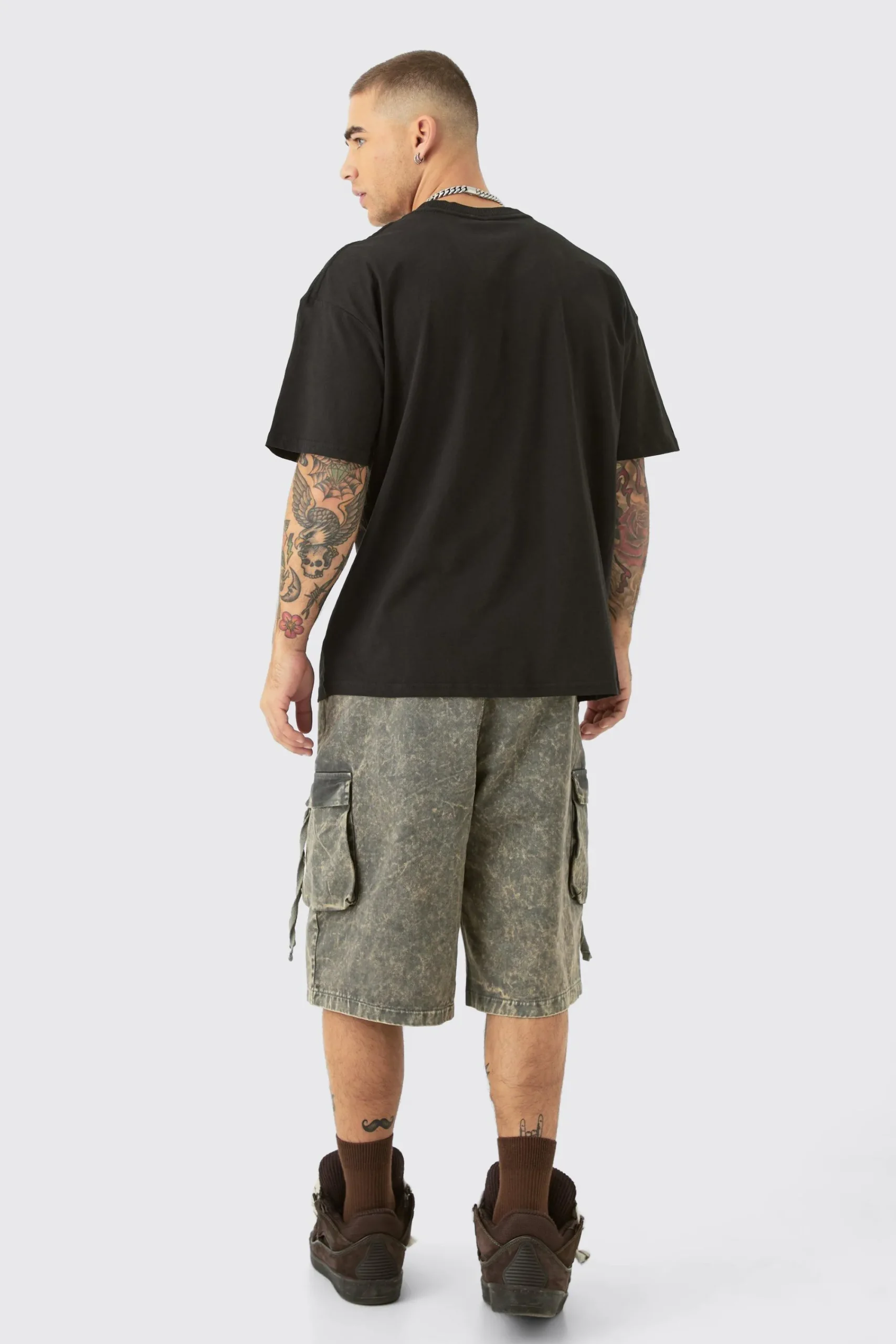 Oversized Van Gogh Skull License T-shirt | UK^boohooMAN Best