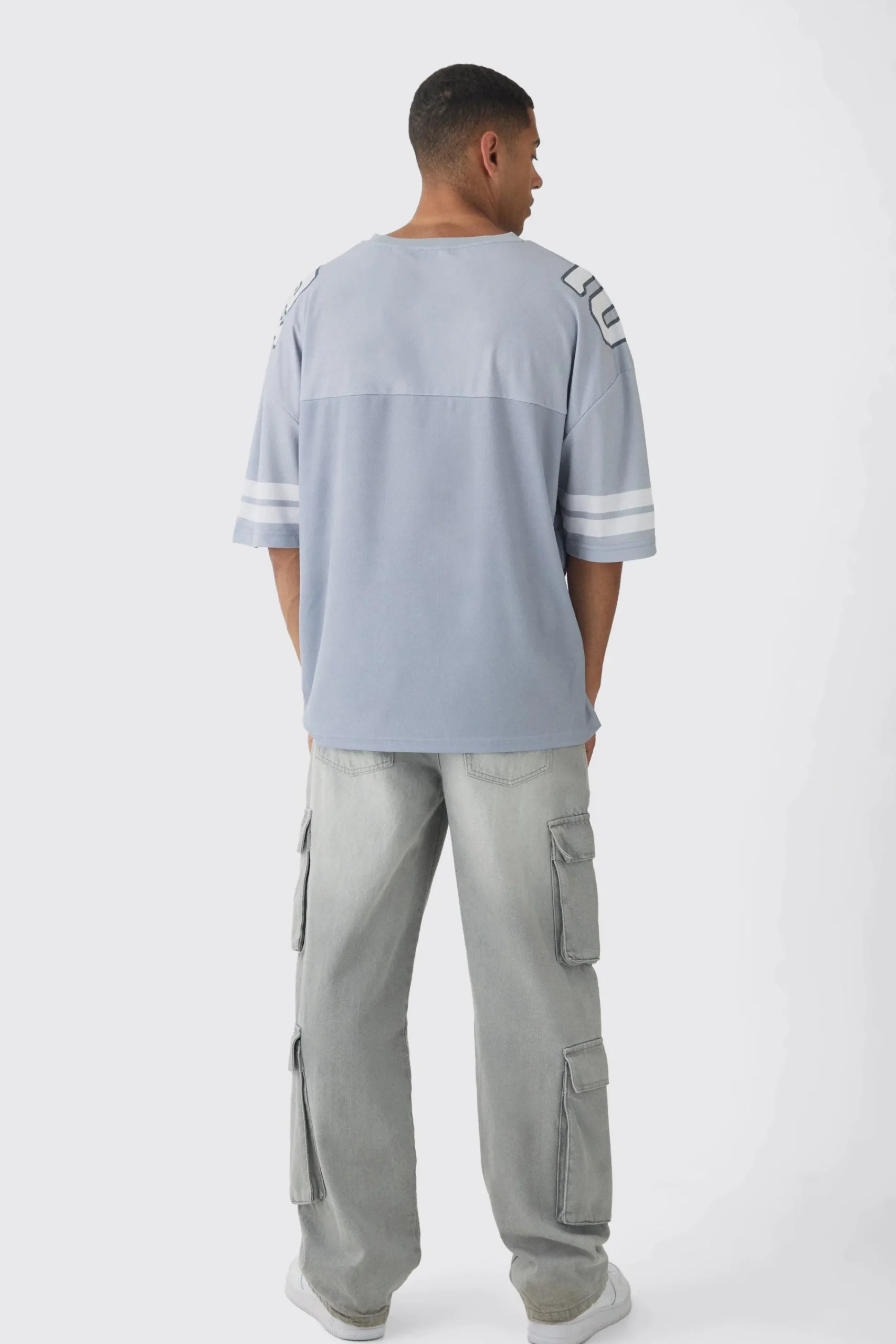 Oversized Varsity Mesh Top | UK^boohooMAN Online