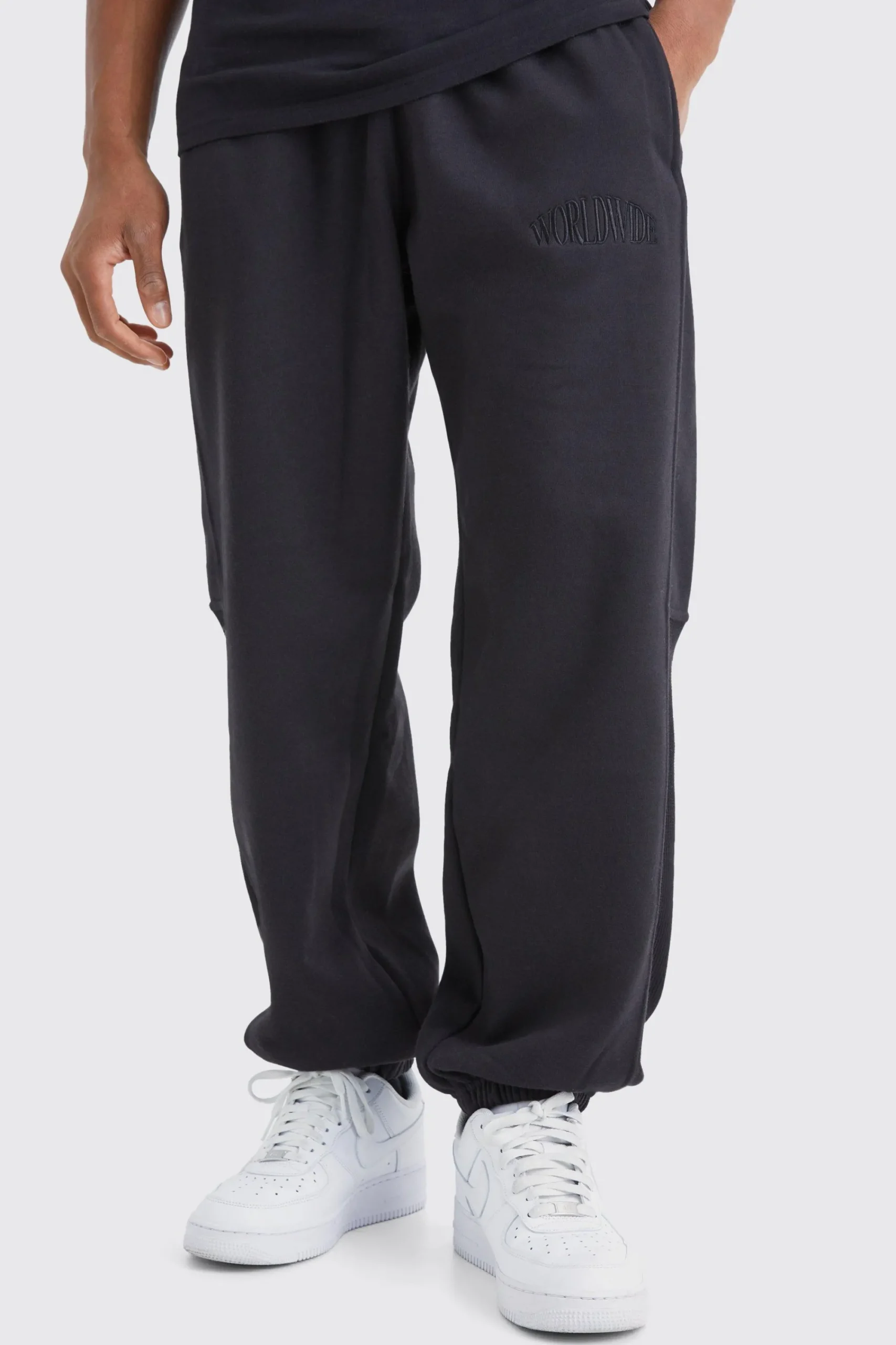 boohooMAN Oversized Waffle Panel Jogger | UK| Trousers|Joggers