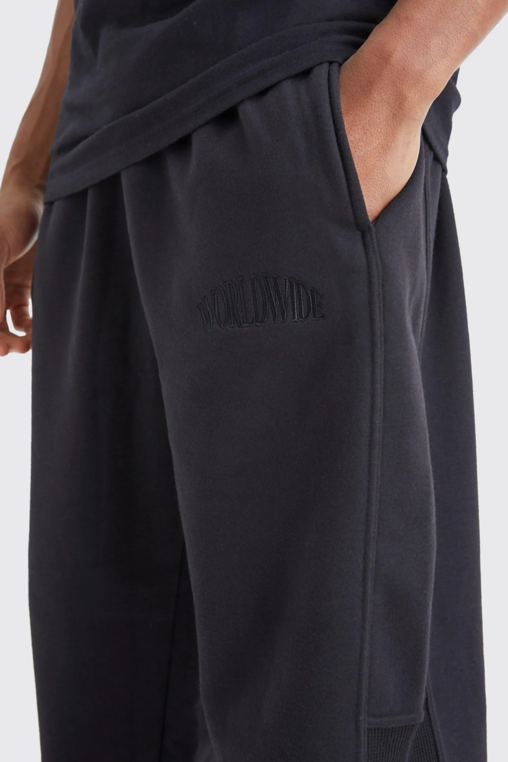 boohooMAN Oversized Waffle Panel Jogger | UK| Trousers|Joggers