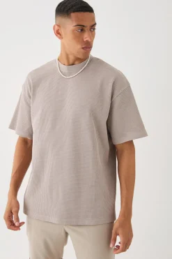 Oversized Waffle T-shirt | UK^boohooMAN Clearance