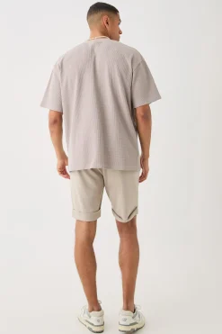 Oversized Waffle T-shirt | UK^boohooMAN Clearance
