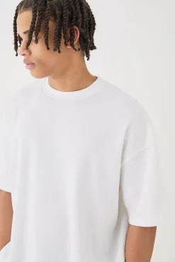 Oversized Waffle T-shirt | UK^boohooMAN