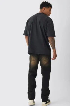 Oversized Wash Gothic Renaissance Print T-Shirt | UK^boohooMAN Clearance