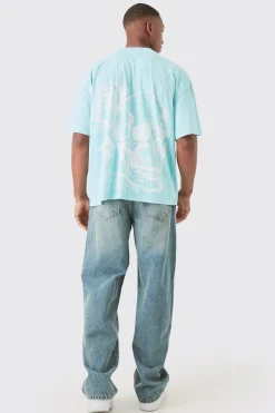 Oversized Wash Large Scale Skull Graphic T-shirt | UK^boohooMAN Hot
