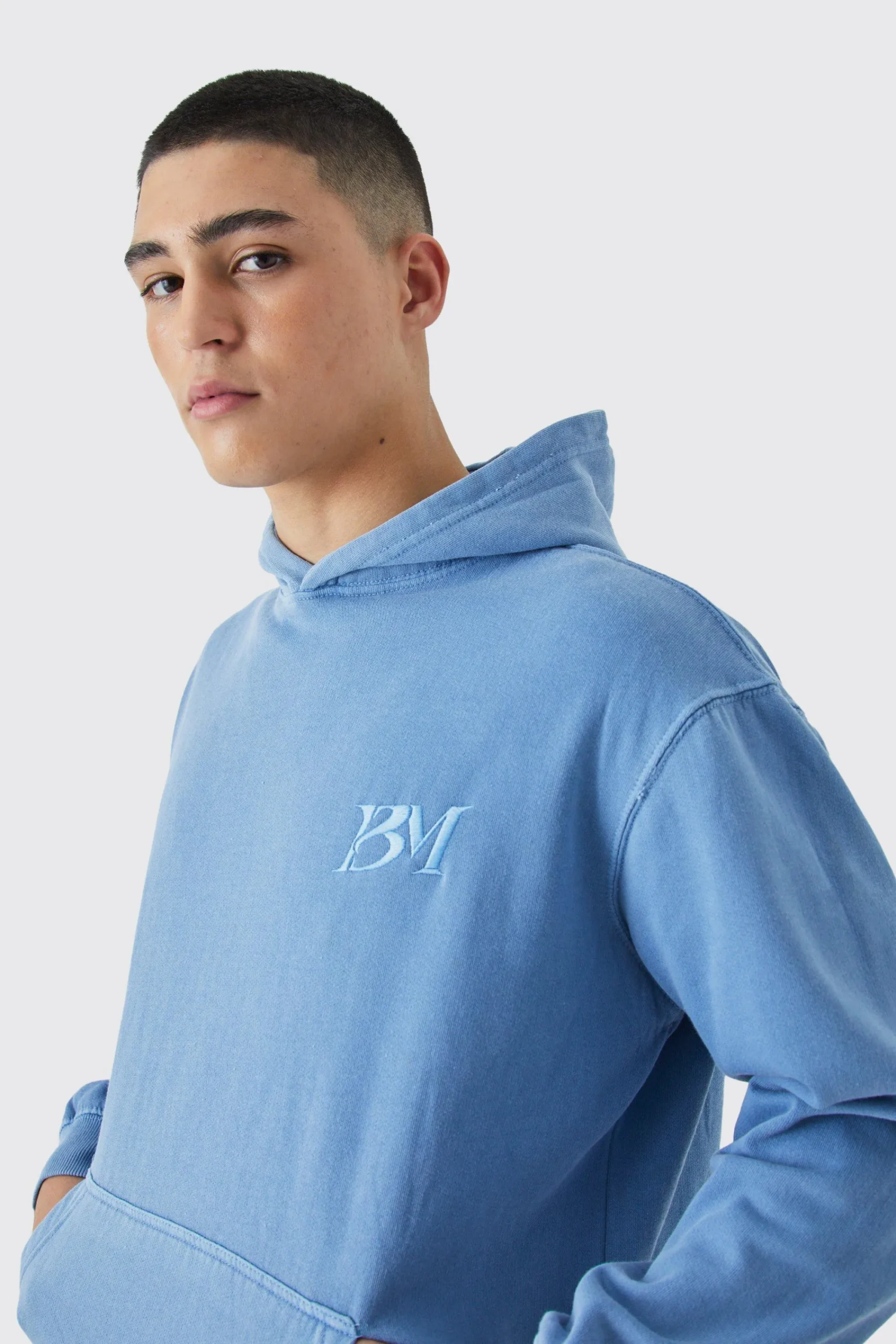 boohooMAN Oversized Washed Embroidered Hoodie | UK| Hoodies & Sweatshirts