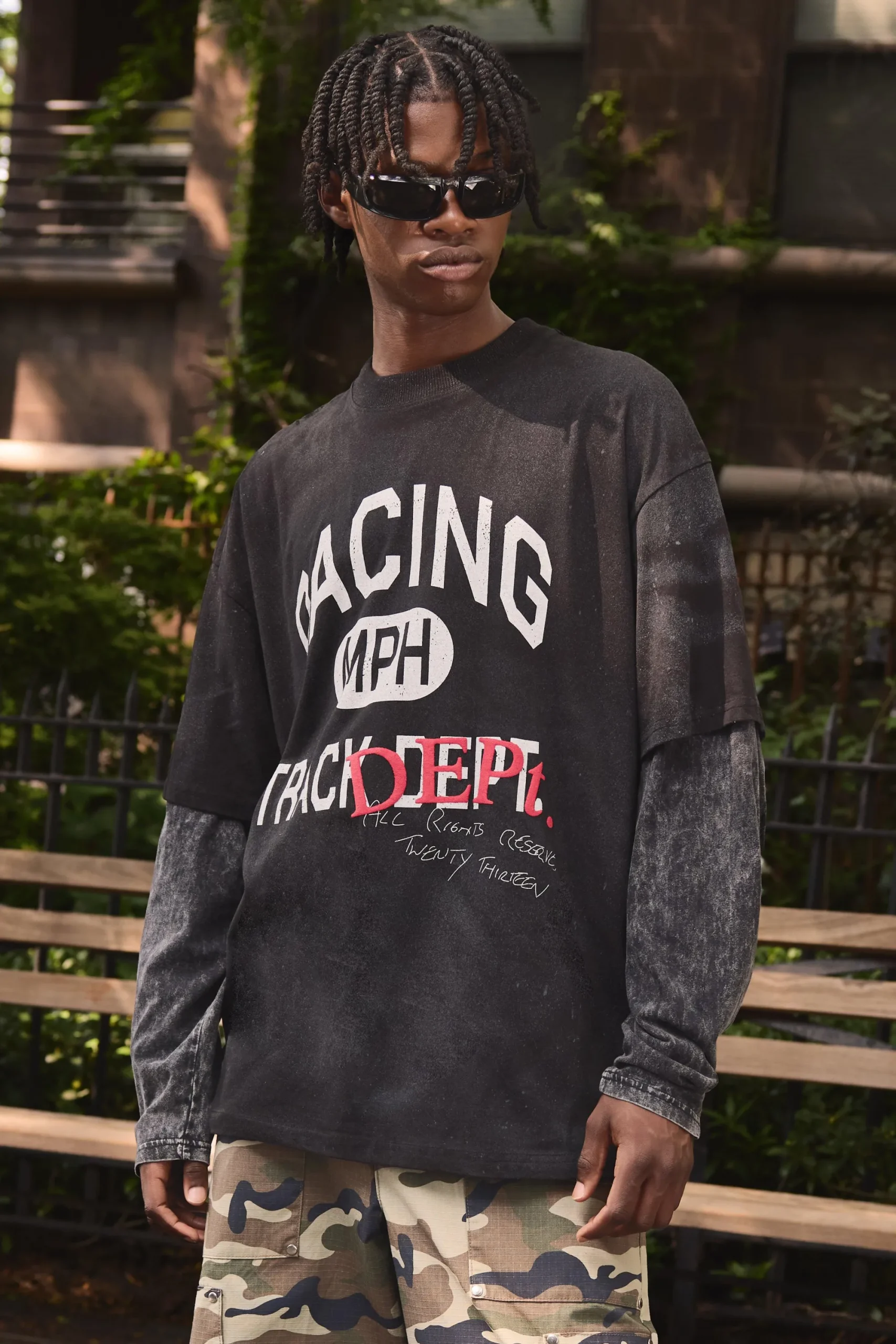 Oversized Washed Extended Neck Heavy Racing T-shirt | UK^boohooMAN Hot