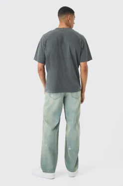 Oversized Washed Faubourg-Du-Roule T-shirt | UK^boohooMAN Hot