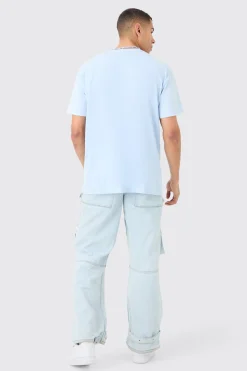 Oversized Washed Homme Mask Graphic T-shirt | UK^boohooMAN Online