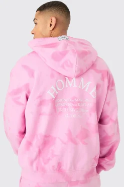 boohooMAN Oversized Washed Homme Paint Splatter Zip Through Tracksuit | UK| Tracksuits