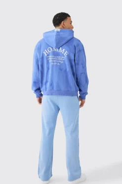 boohooMAN Oversized Washed Homme Paint Splatter Zip Through Hoodie | UK| Hoodies & Sweatshirts