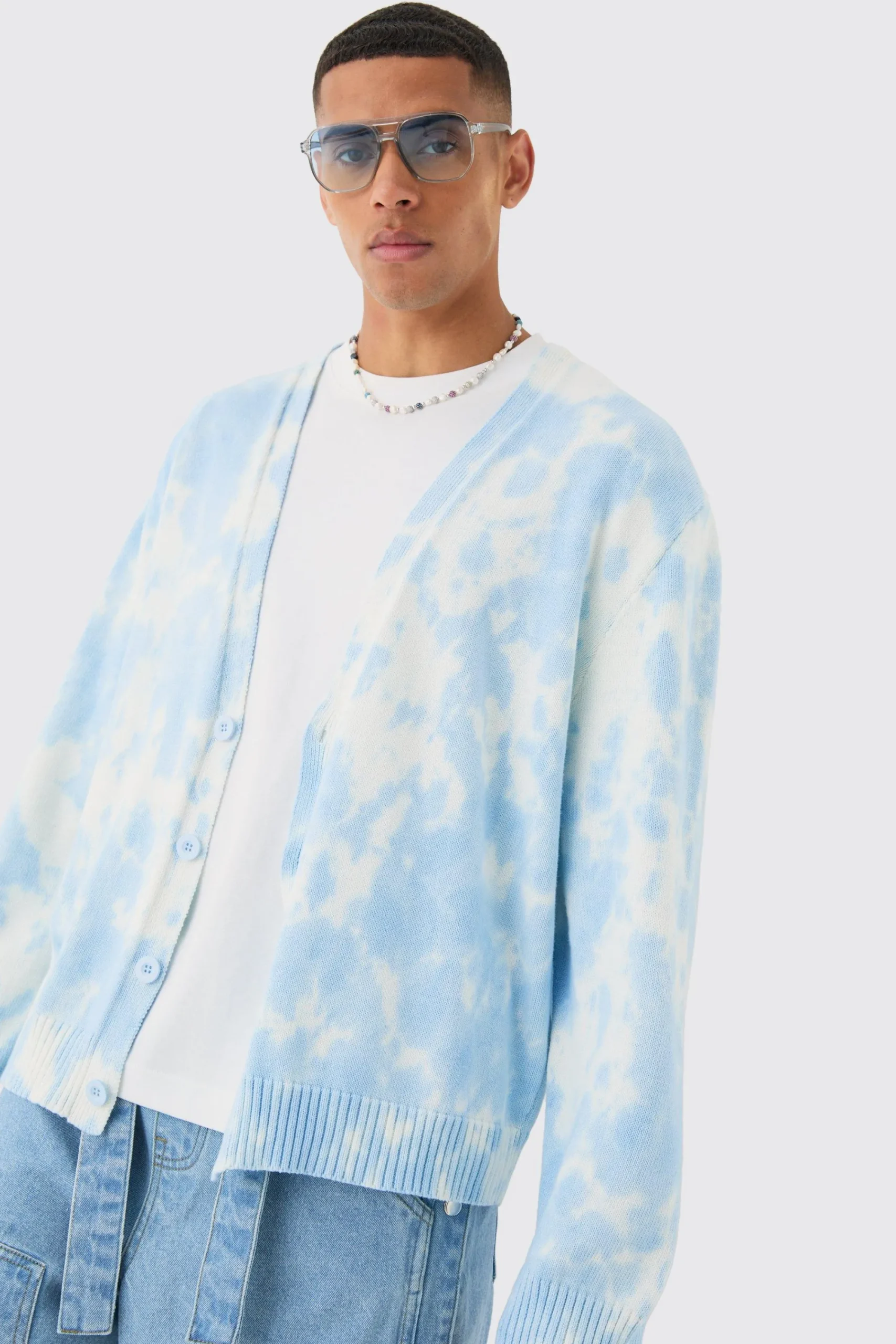 boohooMAN Oversized Washed Knitted Cardigan In | UK| Knitwear