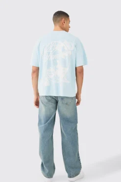 Oversized Washed Pour Homme Space T-shirt | UK^boohooMAN Clearance