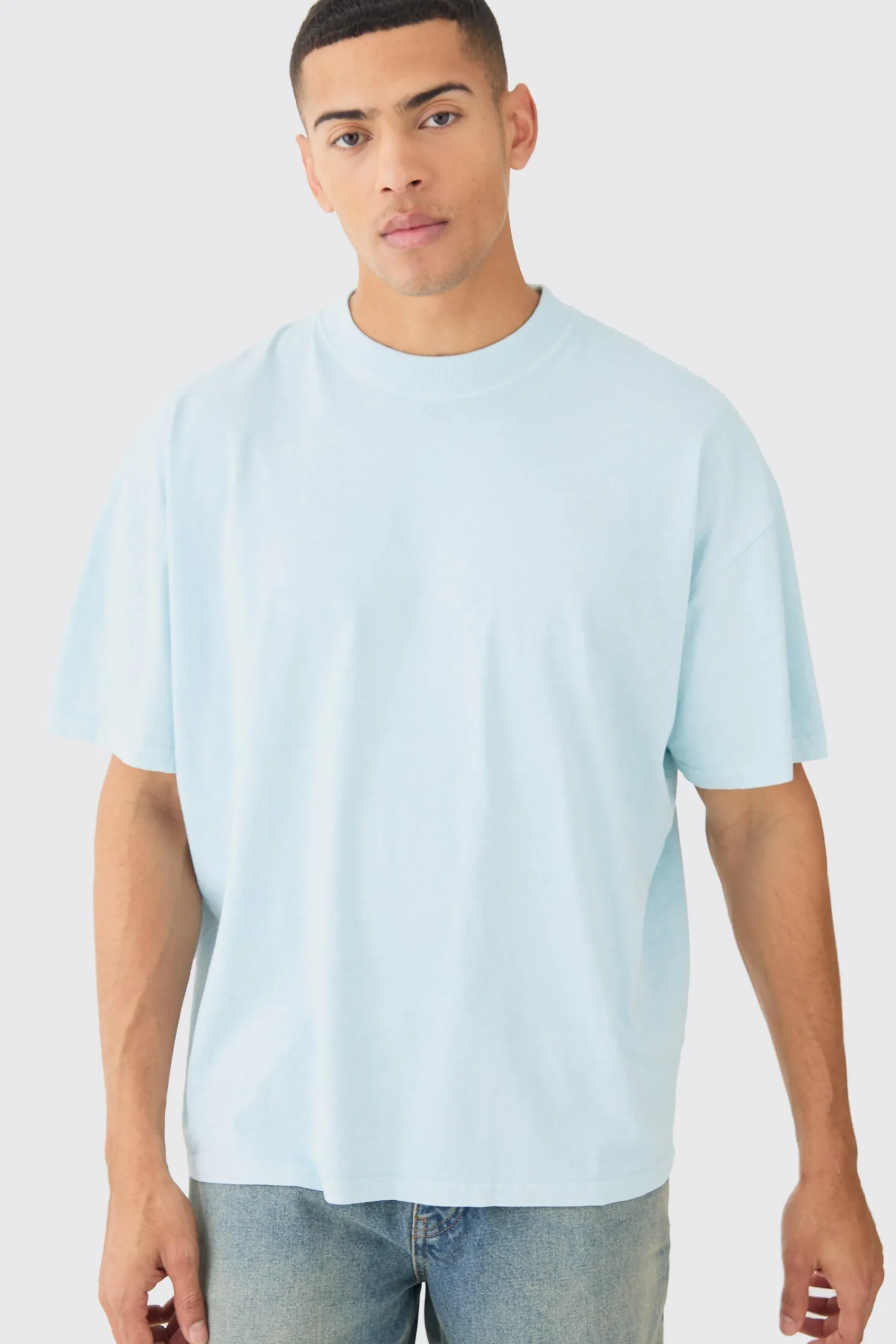 Oversized Washed Pour Homme Space T-shirt | UK^boohooMAN Clearance