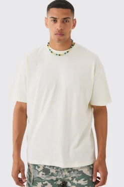 Oversized Washed Rose Line Drawn Back Print T-Shirt | UK^boohooMAN Best