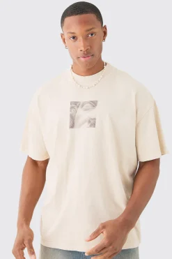 Oversized Washed Statue Print T-shirt | UK^boohooMAN New