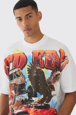 Oversized Western Vintage T-Rex Large Scale Print T-Shirt | UK^boohooMAN Best