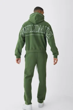 boohooMAN Oversized Worldwide Contrast Stitch Gusset Tracksuit | UK| Tracksuits