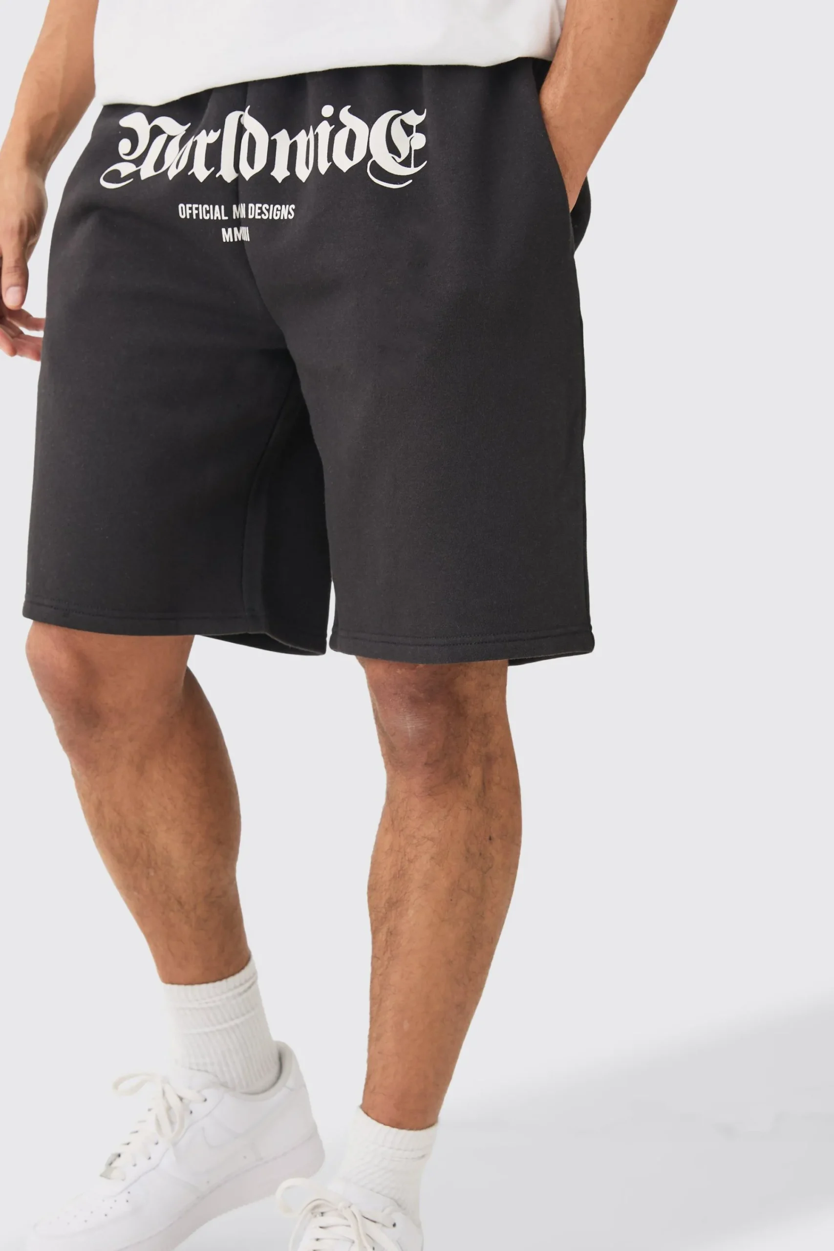 boohooMAN Oversized Worldwide Crotch Print Short | UK| Shorts