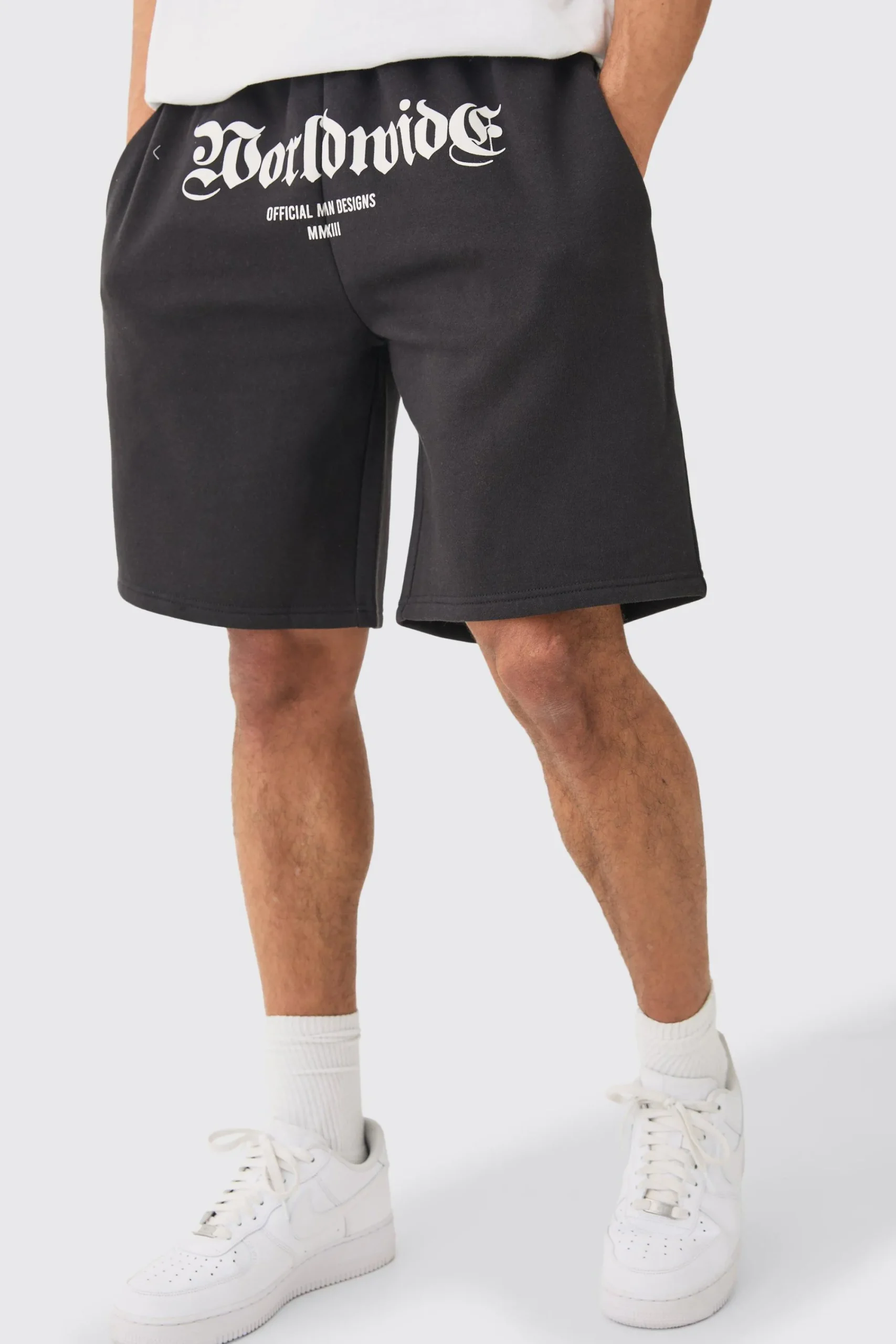 boohooMAN Oversized Worldwide Crotch Print Short | UK| Shorts