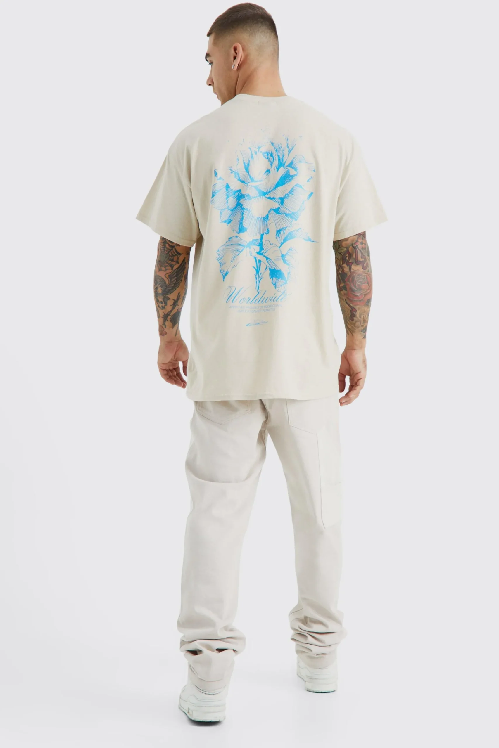 Oversized Worldwide Floral Graphic T-shirt | UK^boohooMAN Best