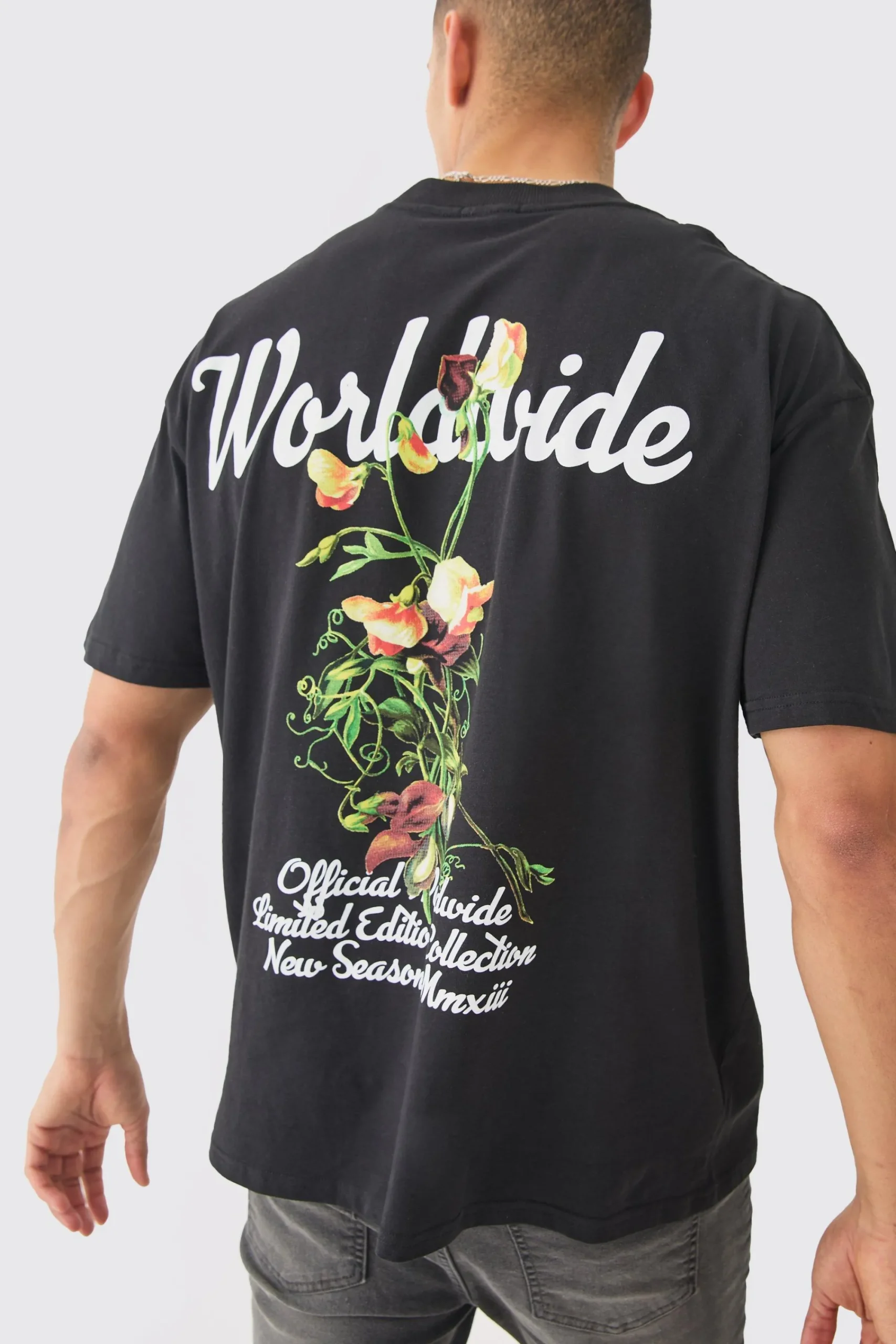 Oversized Worldwide Floral T-shirt | UK^boohooMAN Discount
