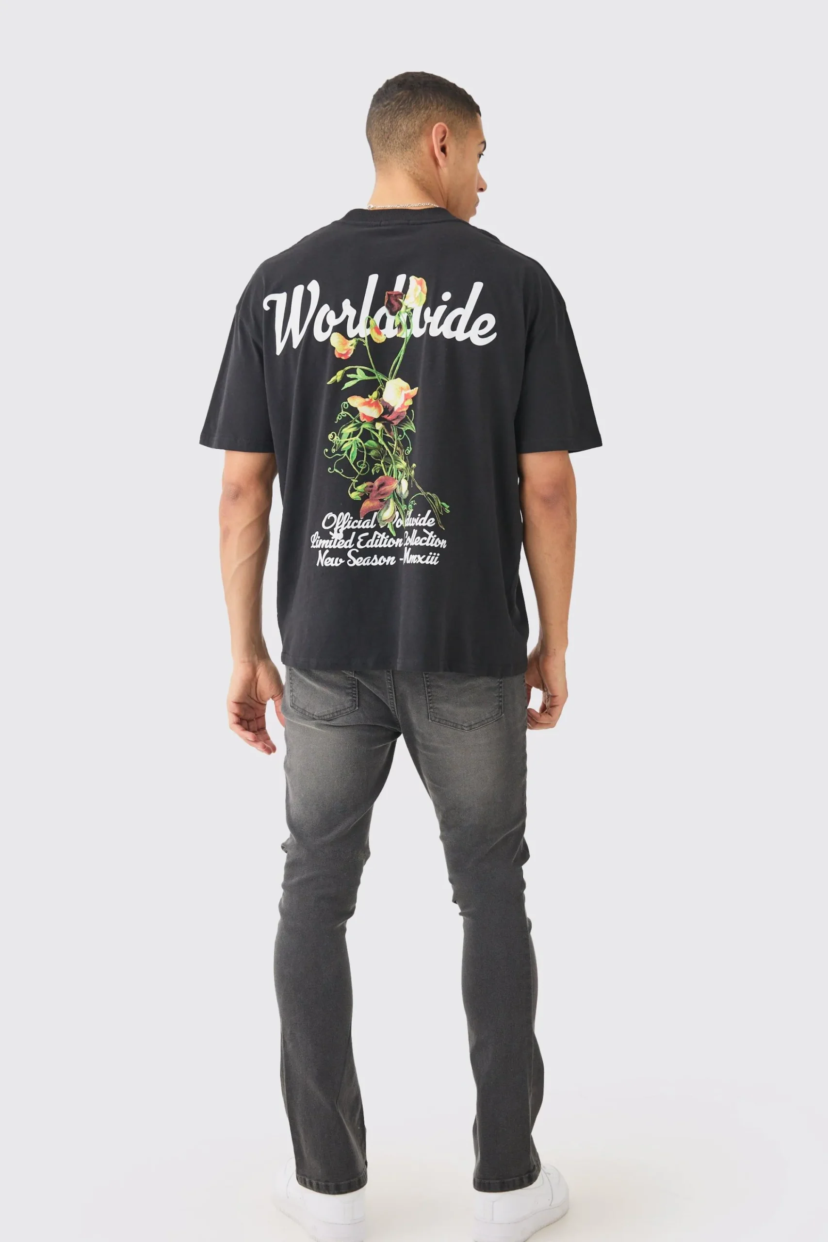 Oversized Worldwide Floral T-shirt | UK^boohooMAN Discount