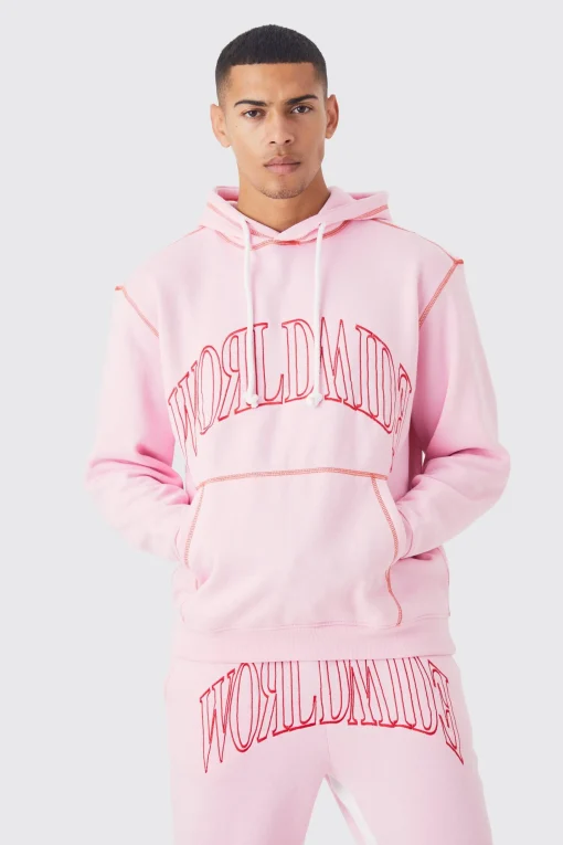 boohooMAN Oversized Worldwide Hooded Gusset Tracksuit | UK| Tracksuits