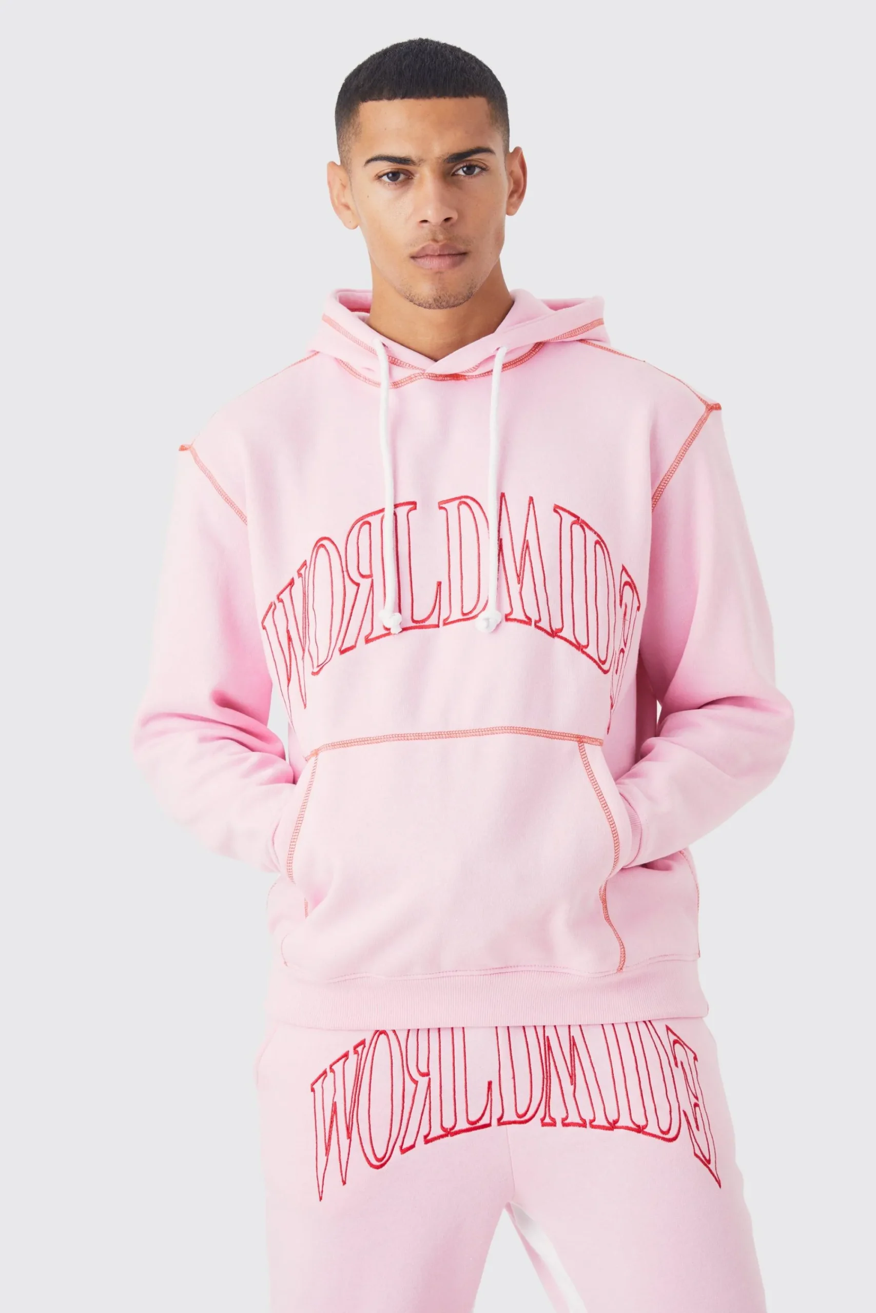 boohooMAN Oversized Worldwide Hooded Gusset Tracksuit | UK| Tracksuits
