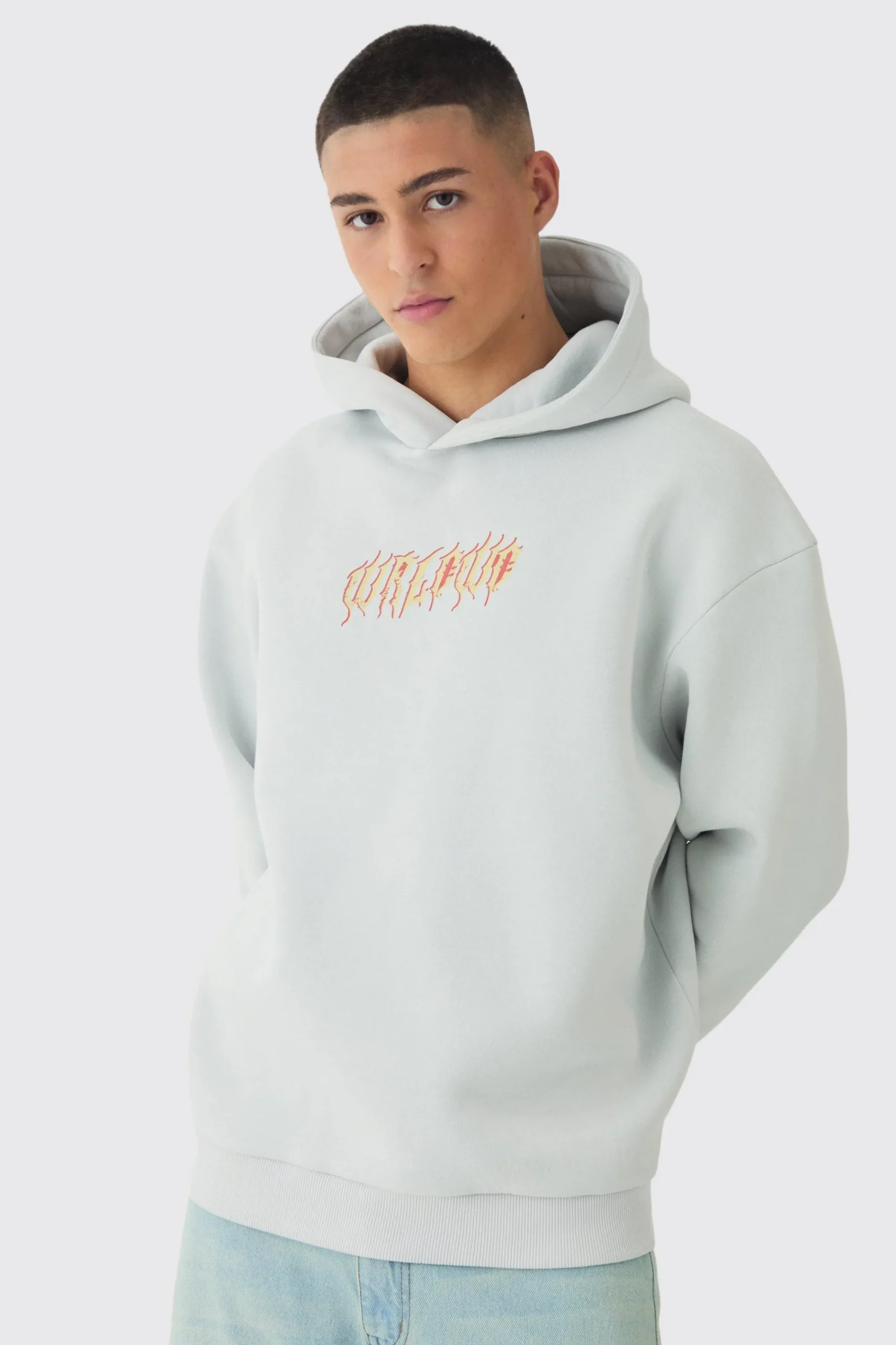 boohooMAN Oversized Worldwide Tattoo Back Graphic Hoodie | UK| Hoodies & Sweatshirts