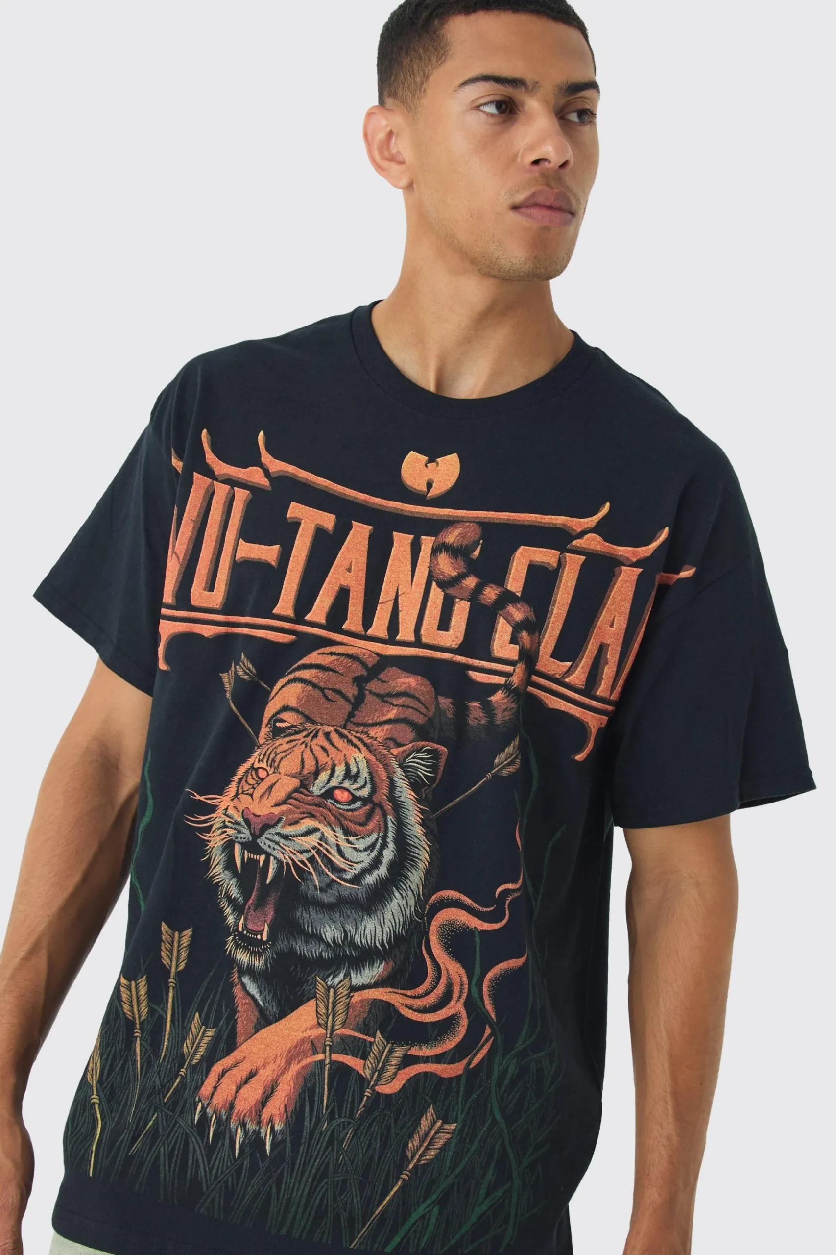 Oversized Wu-tang Over Seams License Print T-Shirt | UK^boohooMAN Outlet