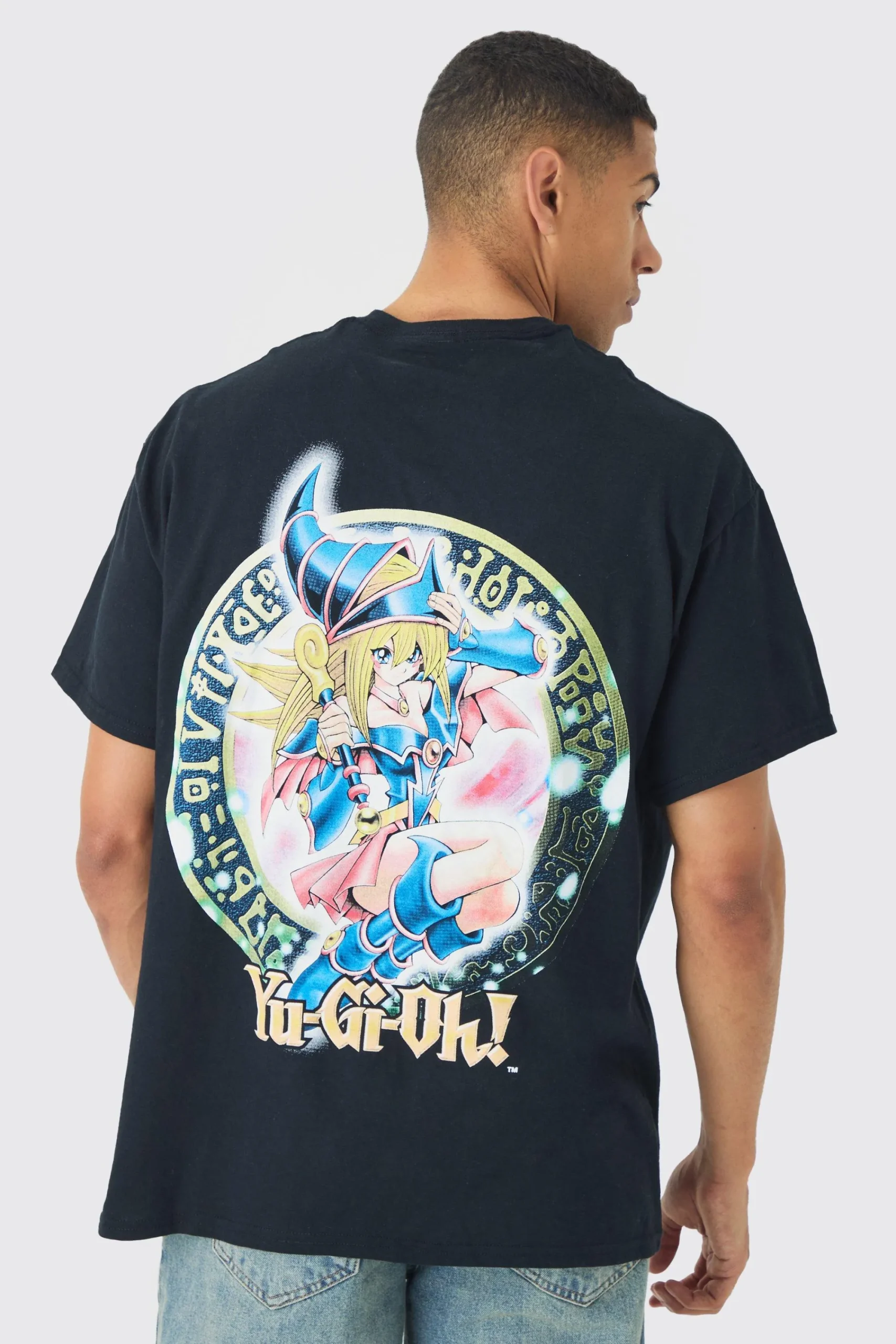 Oversized Yugioh Dark Magician Girl Anime License Print T-shirt | UK^boohooMAN New