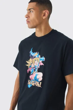 Oversized Yugioh Dark Magician Girl Anime License Print T-shirt | UK^boohooMAN New
