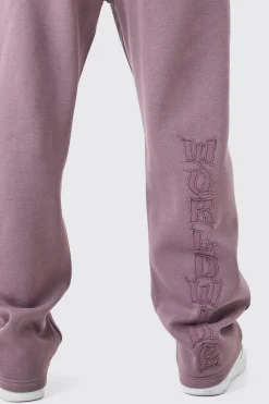boohooMAN Oversized Zip Through Open Hem Applique Tracksuit | UK| Tracksuits