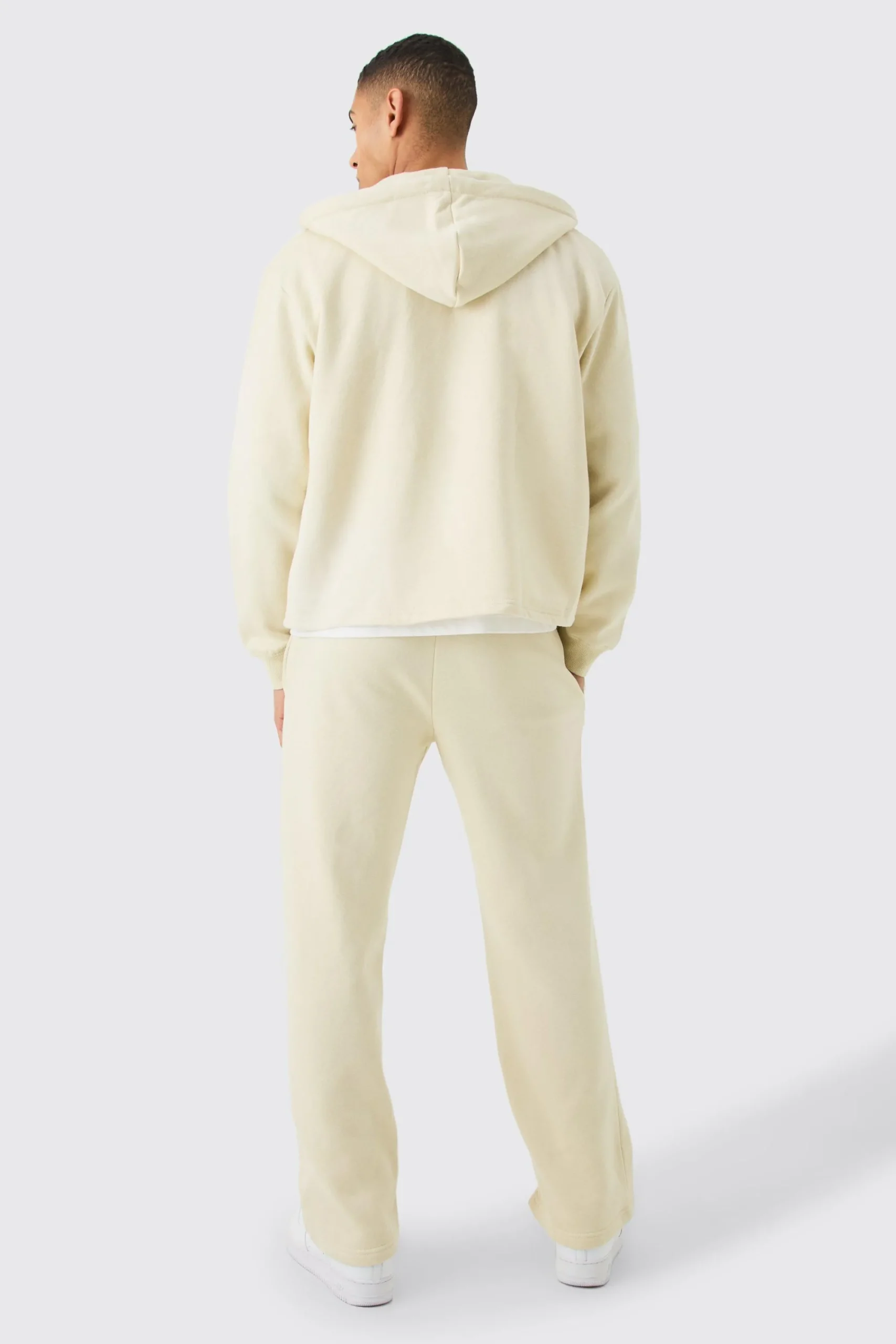 boohooMAN Oversized Zip Through Washed Puff Print Tracksuit | UK| Tracksuits