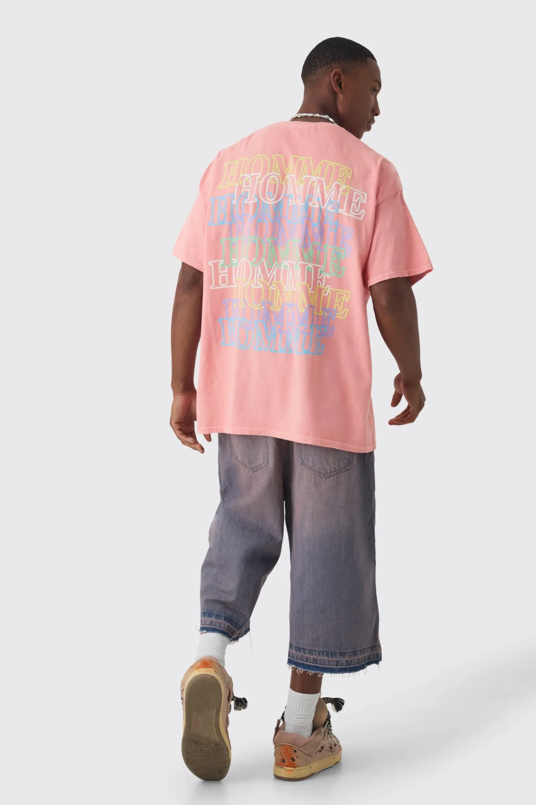 Overszied Homme Wash Print T-shirt | UK^boohooMAN