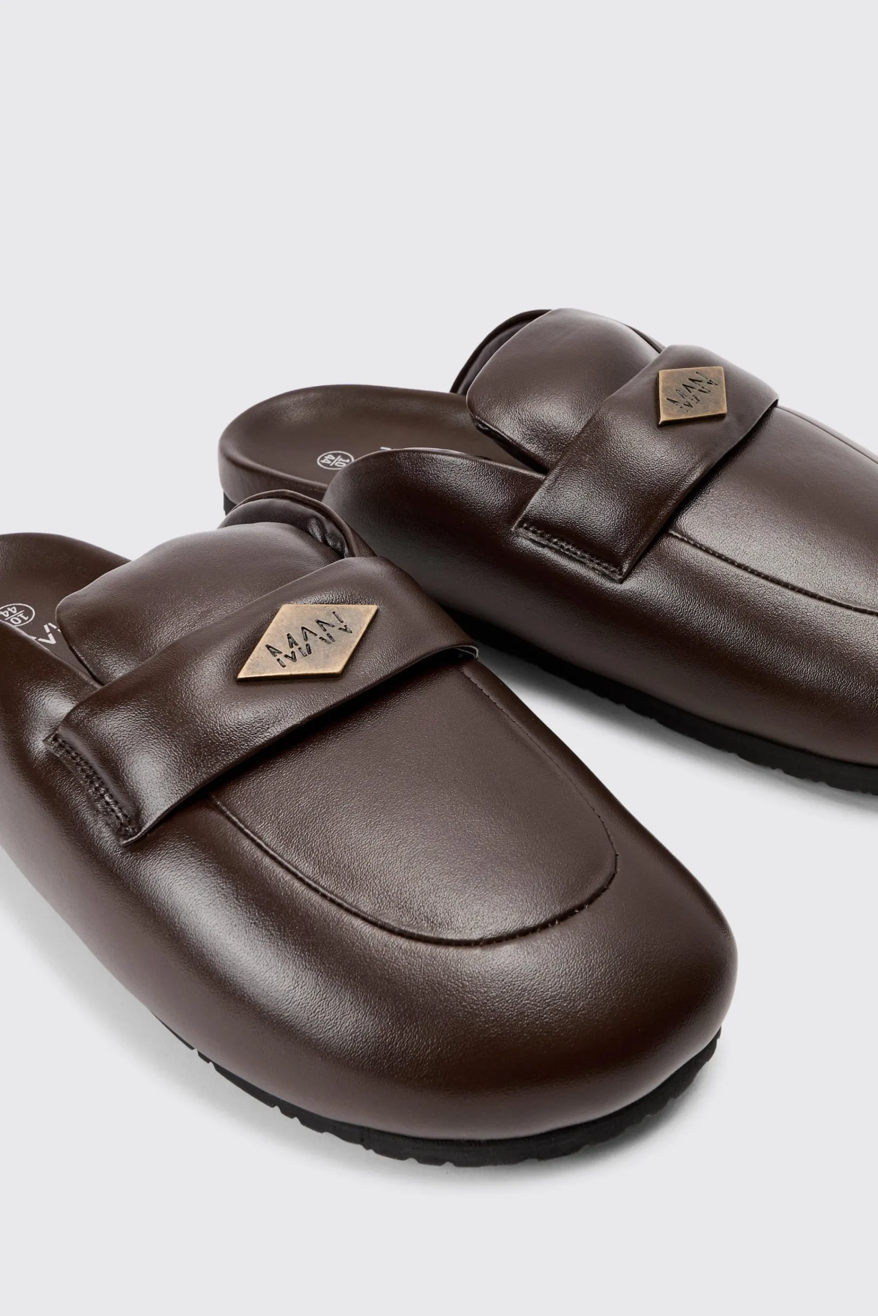 boohooMAN Padded Man Tab Mule In | UK| Sliders & Slippers