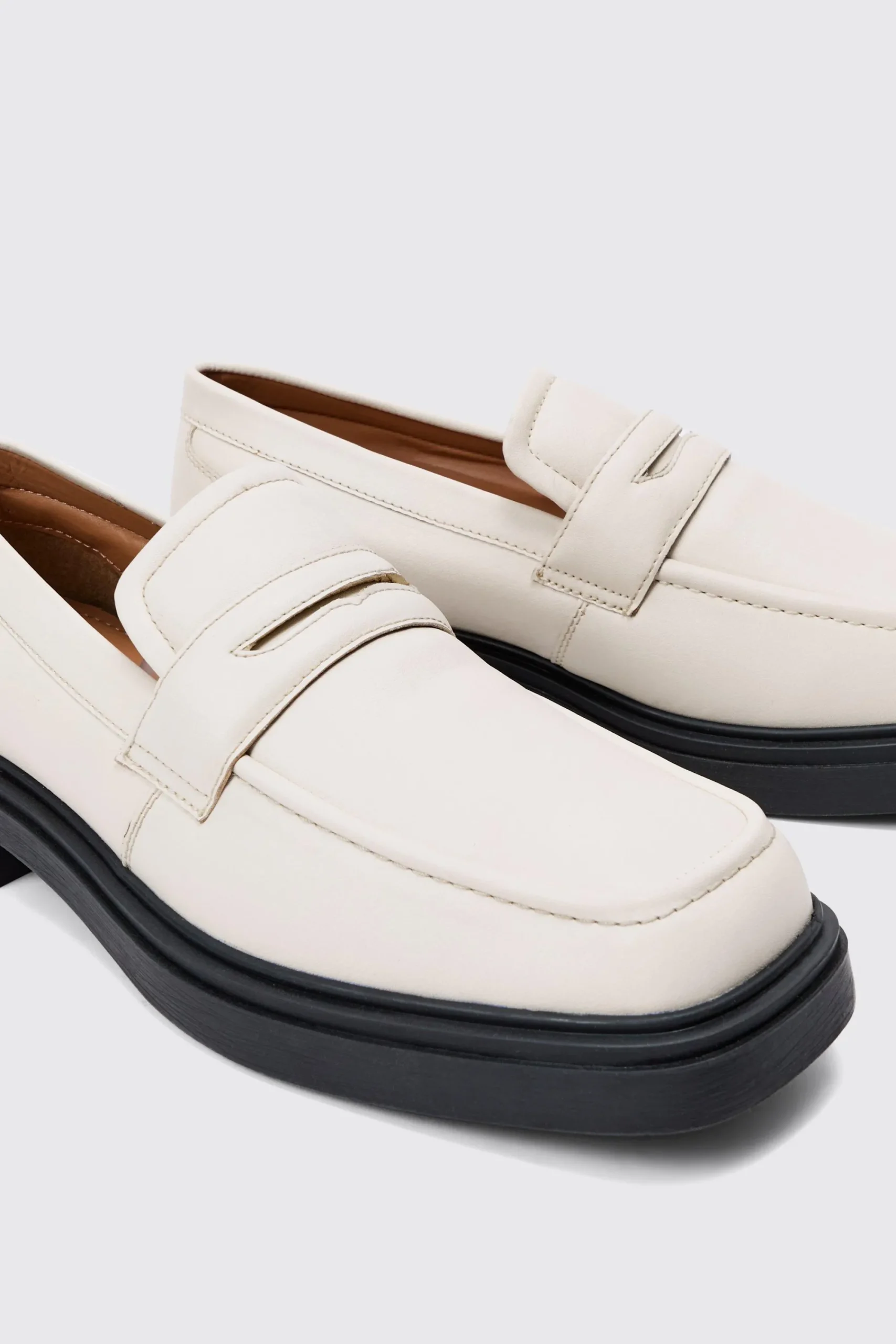 boohooMAN Padded Pu Loafer In | UK| Smart Shoes