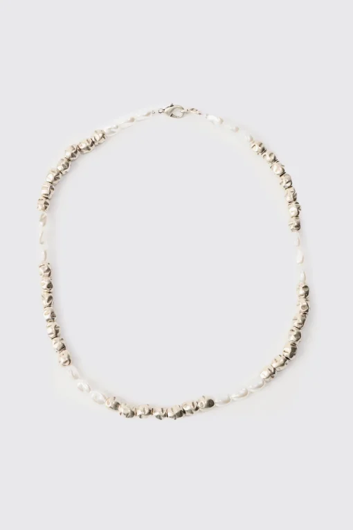 boohooMAN Pearl Bead Necklace | UK| Jewellery & Watches