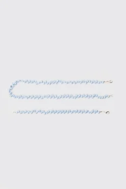 boohooMAN Pearl Bead Necklace & Bracelet Set In | UK| Jewellery & Watches