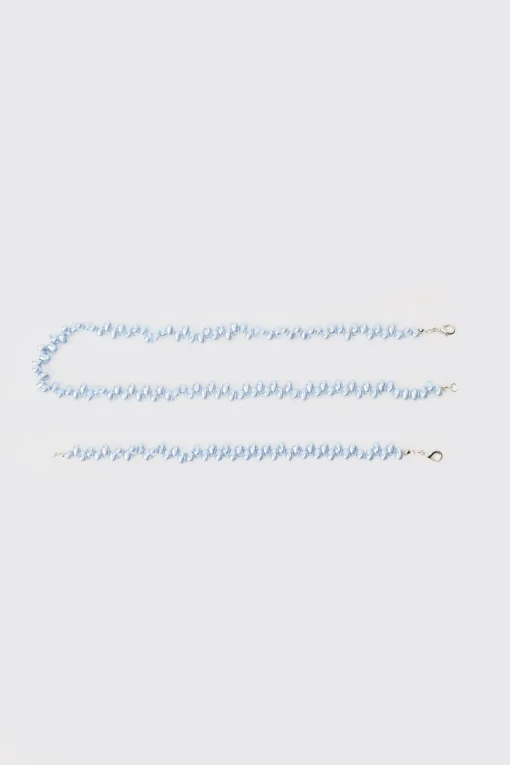 boohooMAN Pearl Bead Necklace & Bracelet Set In | UK| Jewellery & Watches