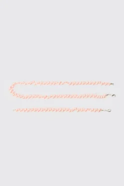 boohooMAN Pearl Bead Necklace & Bracelet Set In | UK| Jewellery & Watches