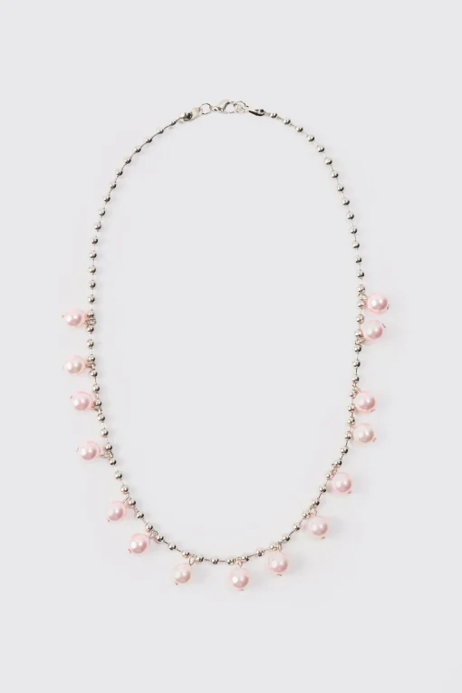 boohooMAN Pearl Bead Necklace In | UK| Jewellery & Watches