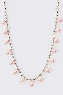 boohooMAN Pearl Bead Necklace In | UK| Jewellery & Watches