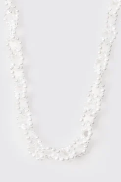 boohooMAN Pearl Chain Necklace In | UK| Jewellery & Watches
