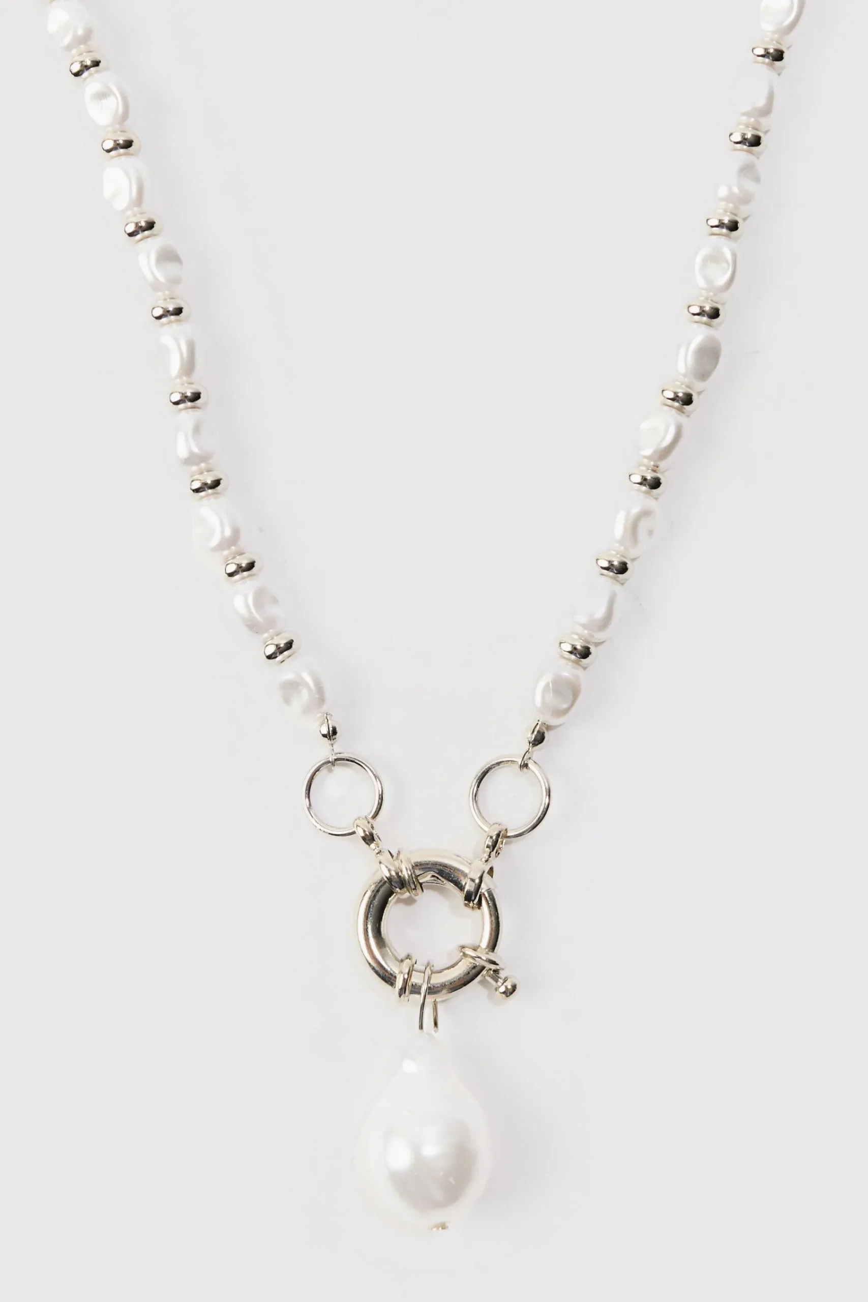 boohooMAN Pearl Pendant Necklace In | UK| Jewellery & Watches